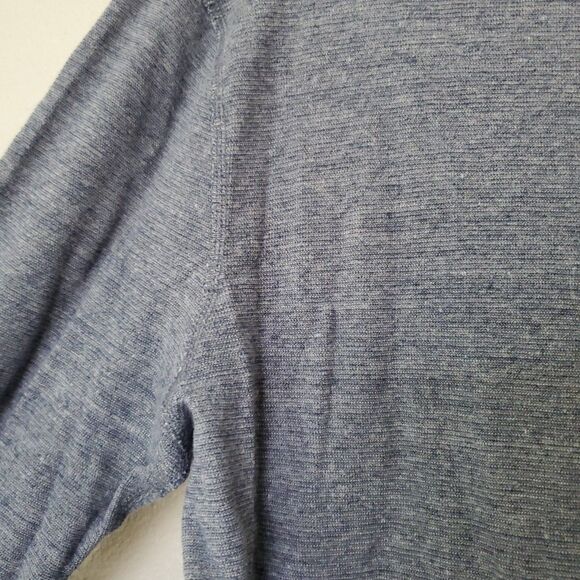 J. Crew Knitted Goods Tee Long Sleeve T-Shirt Heather Blue Color Size Large - Picture 14 of 16